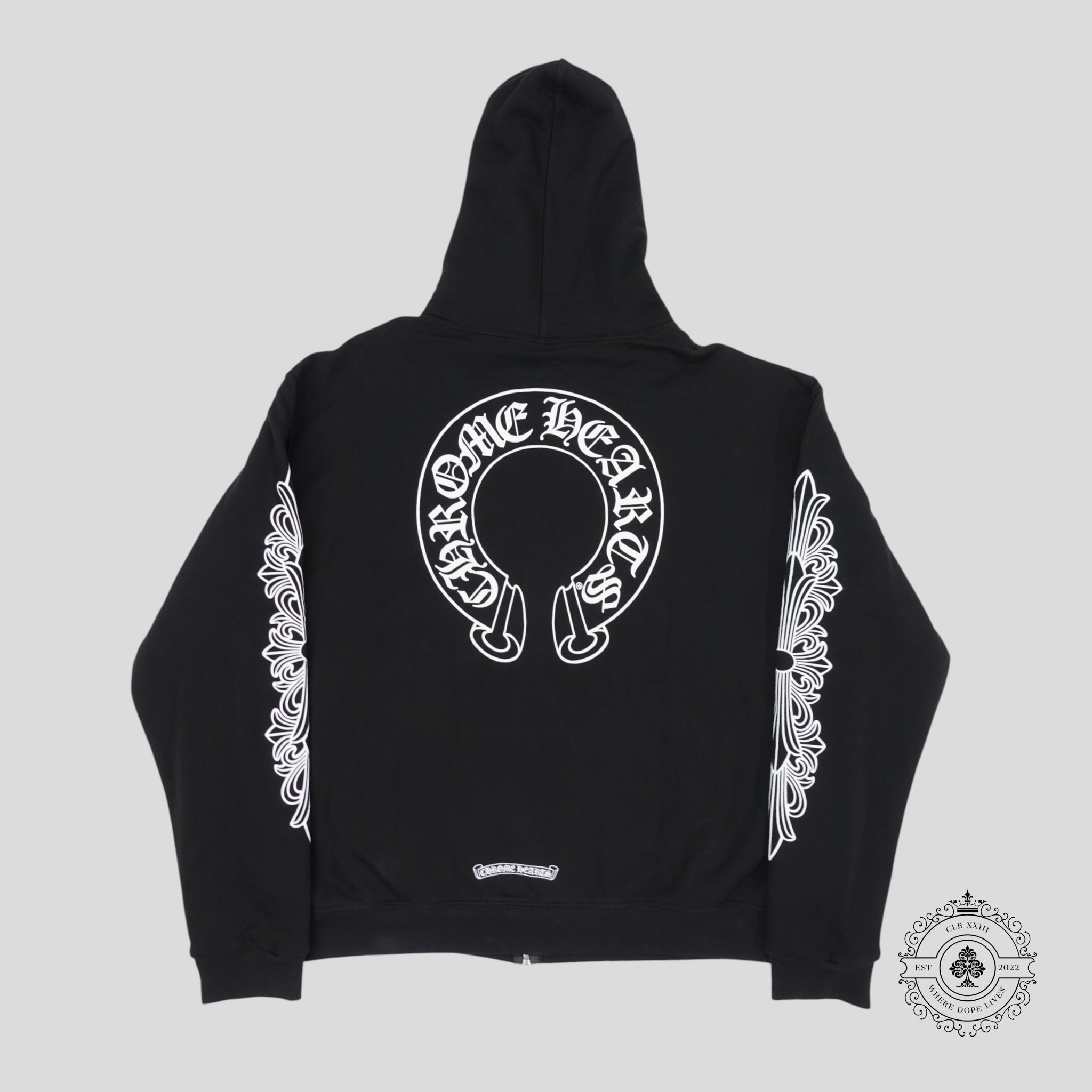Chrome Hearts Thermal Lined Horseshoe Zip Up Hoodie