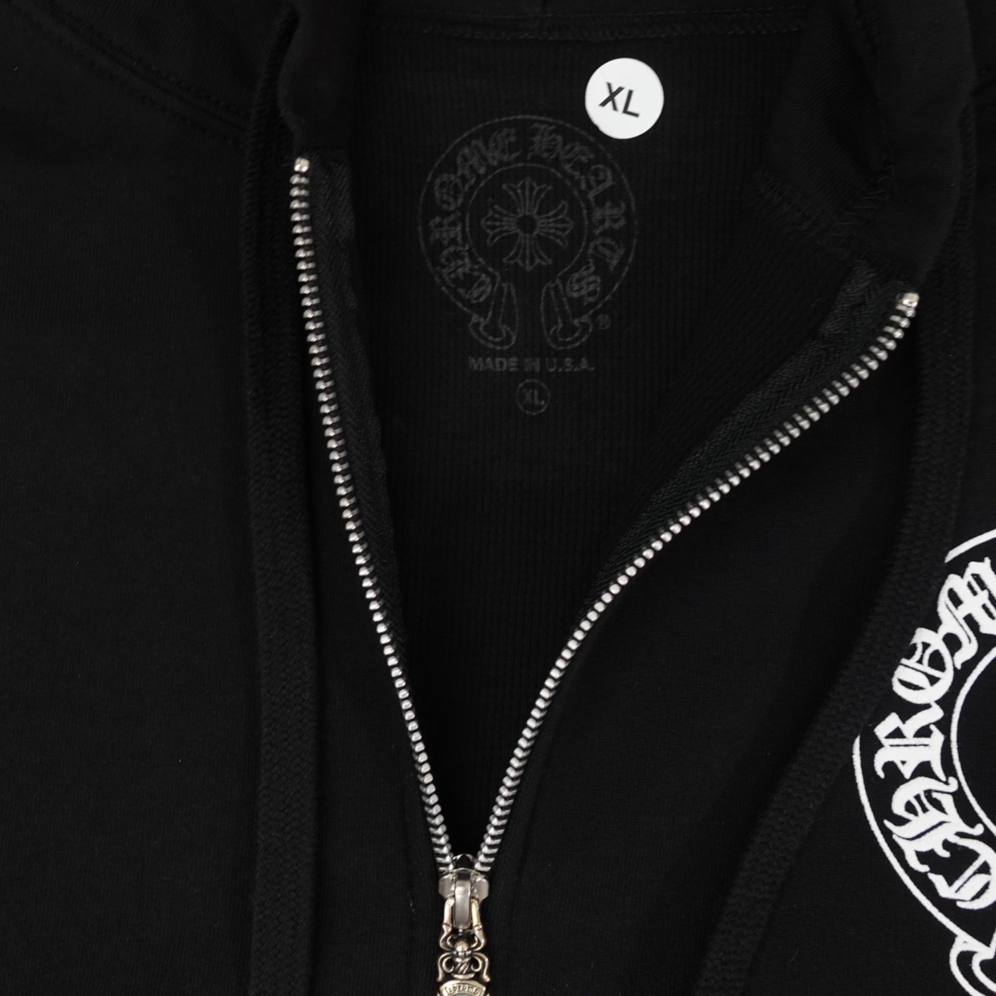 Chrome Hearts Thermal Lined Horseshoe Zip Up Hoodie